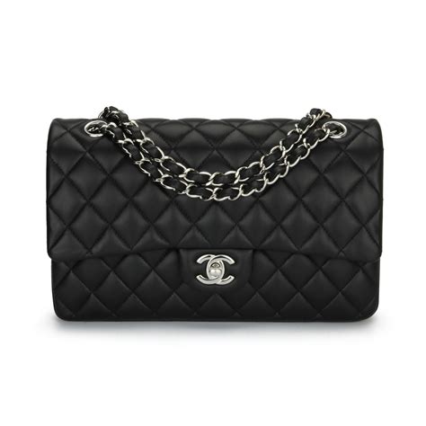 chanel double flap bag silver hardware|Chanel double flap bag lambskin.